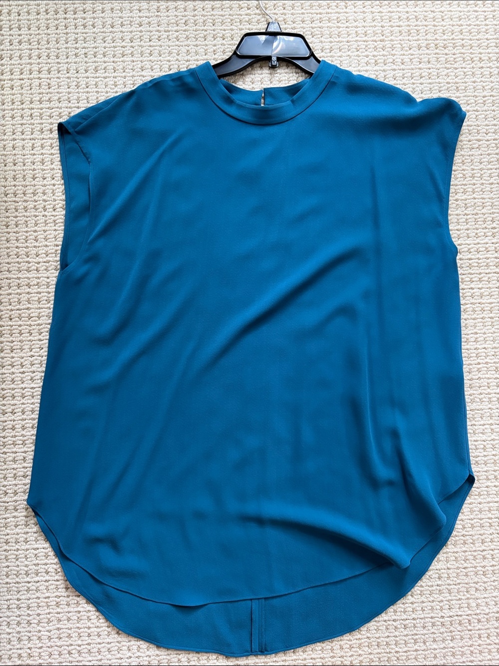 Eileen Fisher Teal Sleeveless Crewneck Tunic